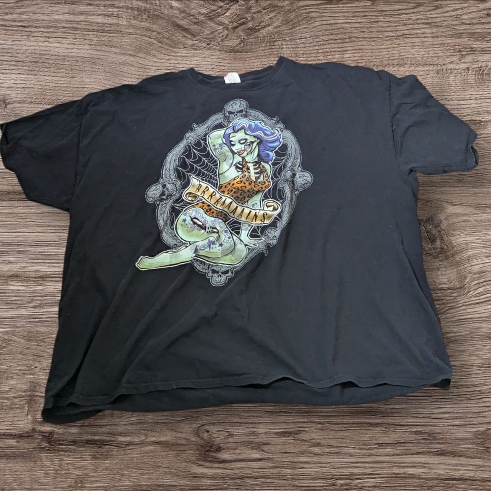 Happy Halloween Sexy Zombie Black Tee